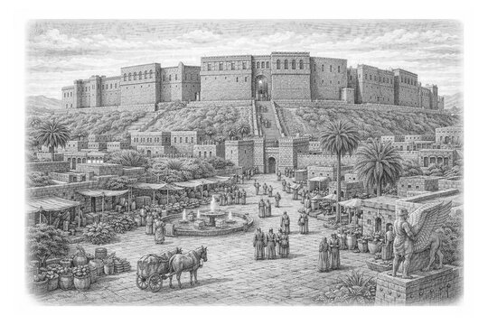 Erbil Citadel Illustration