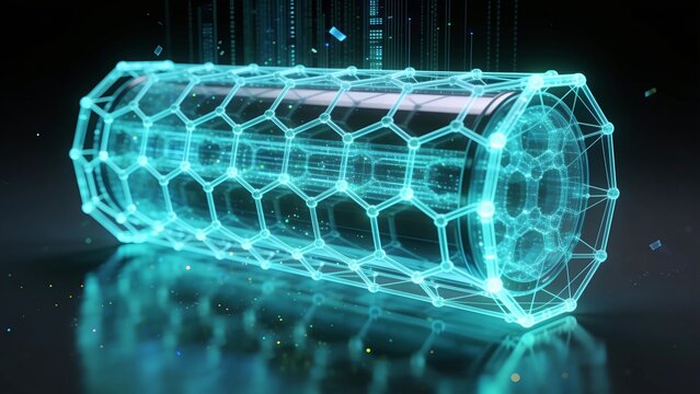 Futuristic Carbon Nanotube Structure Representing Nanotechnology