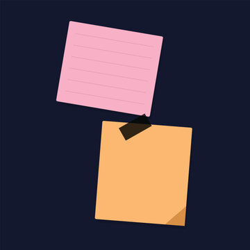 Pink sticky note attached to yellow one