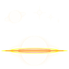 Digital vector illustration of ringed planets and glowing stars  background © ManiCreates