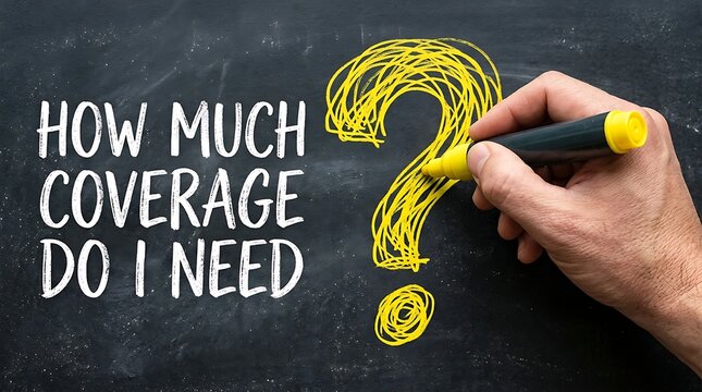 How Much Coverage Do I Need? Question Mark Drawn on Chalkboard with Marker