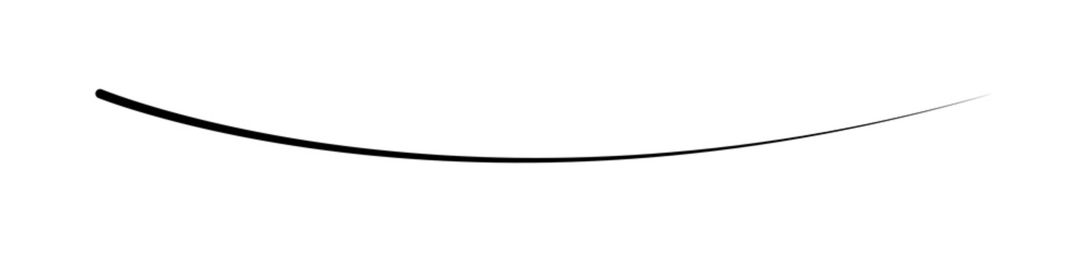 Curved Black Brush Stroke Underline Graphic transparent background