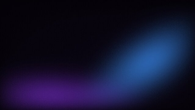 Blue and violet corner glow on black grainy gradient background, blurred noise texture, abstract dark backdrop with copy space for titles and headlines