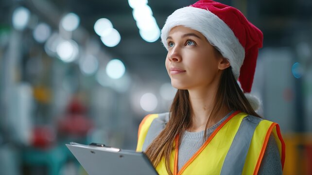 quality control inspection in festive workplace