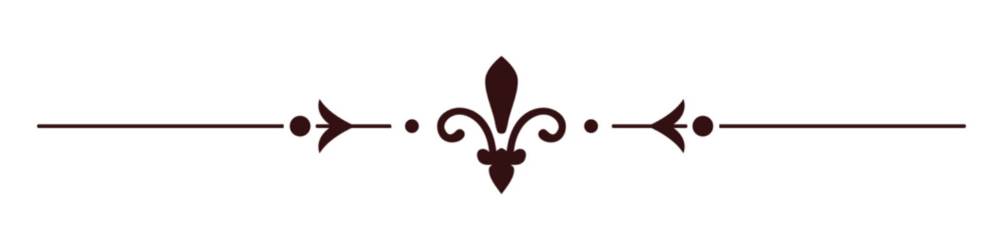 Elegant Vintage Swirl Decorative Line Divider Vector PNG Clip Art