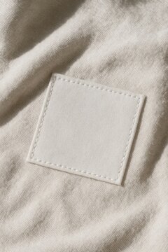 White fabric patch texture detail