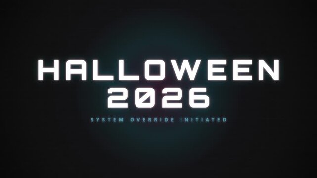 Glitch Cyberpunk Halloween Text Motion Graphic