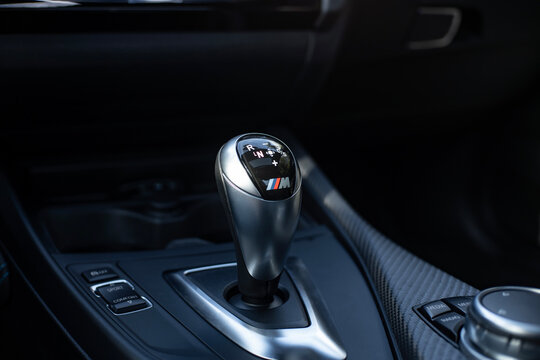 BMW M2 Sports Coupe Gear Shift Knob Interior Close Up