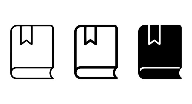 Book Icons Set, Open Book Vector Graphics, Knowledge Symbol Collection, Reading and Education Icons