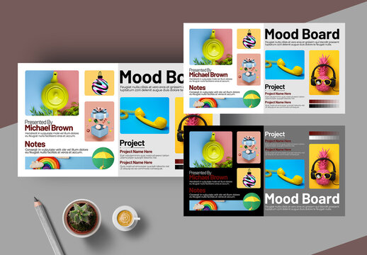Minimal mood Board Template Layout