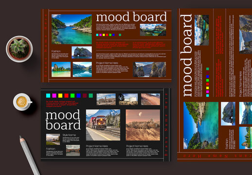 Mood Board Presentation Template with Creative Editorial Layout