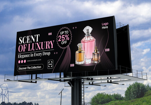 Perfume Sale Billboard Design Template