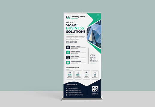 Roll Up Banner Design Template Layout