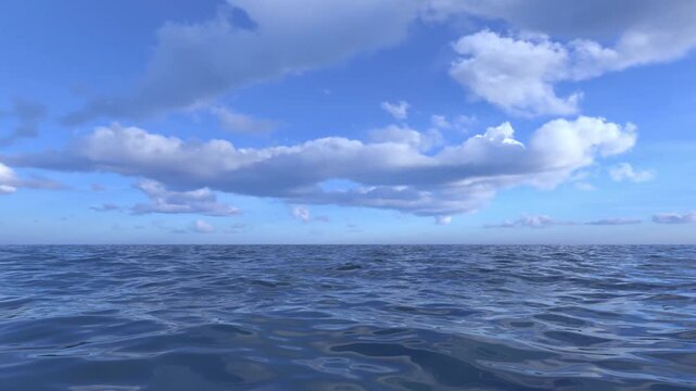 Water surface and sky - loop background