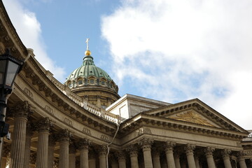 Obraz premium Low angle view of Kazan Cathedral in Russia