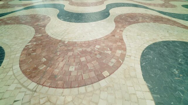 Decorative Mosaic Tile Pavement on Alicante Promenade