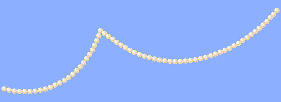 Pearl Necklace Garland Vector Element | パール ガーランド 真珠 ネックレス 飾り線 パーツ素材 エレガント 透過PNG ベクター