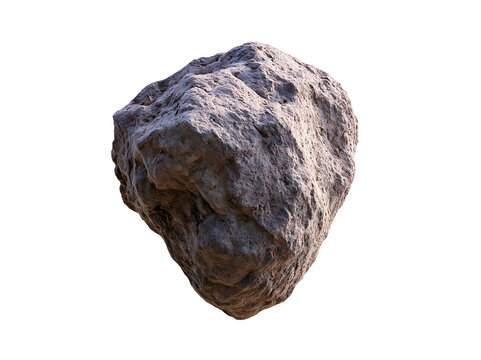 Rough, irregularly shaped rock with textured, weathered surface.