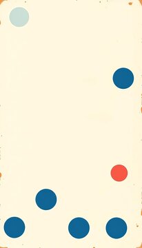 Creamy vintage-inspired background with navy blue and coral polka dots, background, polka dots