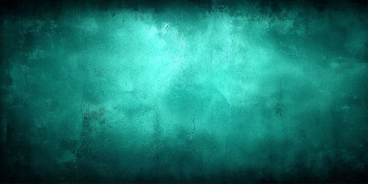 Abstract grungy textured background in deep teal blue and turquoise shades, with a subtle moody cloud or smoke effect, evoking a sense of mystery and depth.