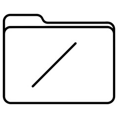 Obraz premium Folder icon with diagonal line
