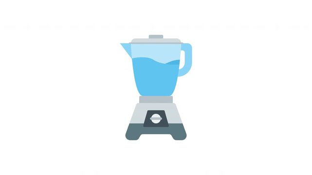 Minimalist electric blender icon grid on transparent background
