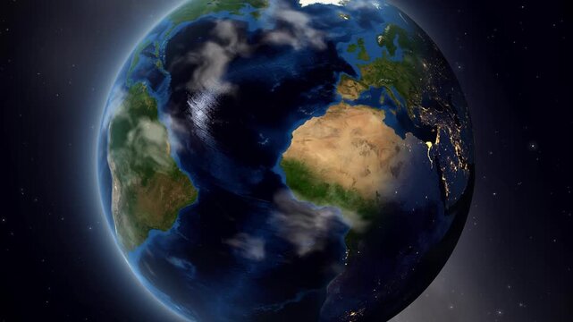 Earth Zoom In to Zuwara Libya From Space Animation