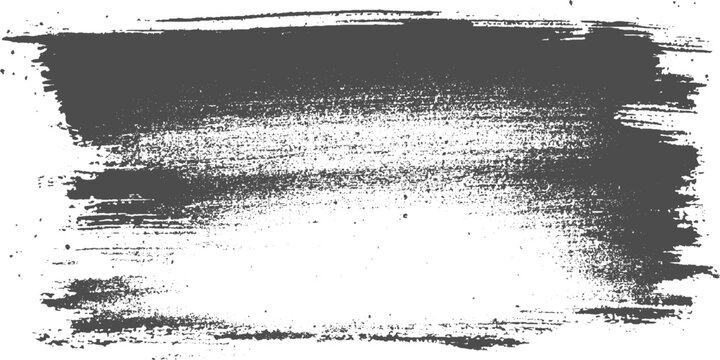 Ink Brush Stroke on White Background with Splatter Texture, Artistic Watercolor Effect, Rough Paint Marks and Modern Abstract Grunge Vector Design.
