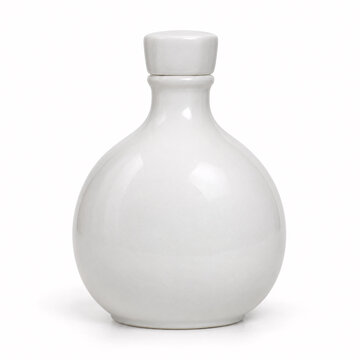 white ceramic carafe isolated on white