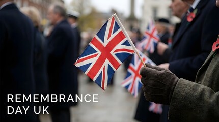 Obraz premium Remembrance day in the united kingdom is a time to solemnly honour the service and sacrifice of armed forces personnel both past