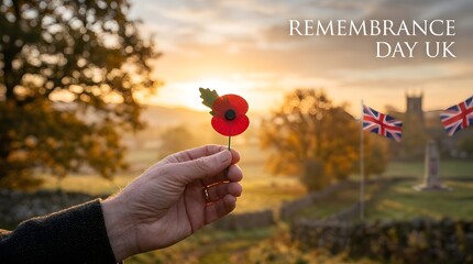 Obraz premium Honouring the fallen a poignant remembrance day scene in the uk reflecting on sacrifice courage and the enduring legacy of those who