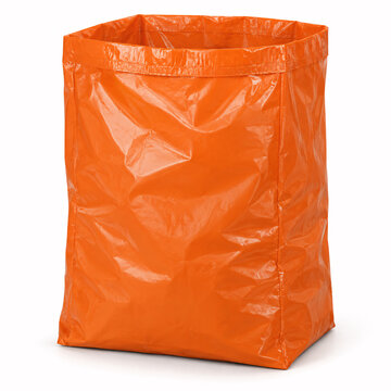 Orange reusable shopping bag