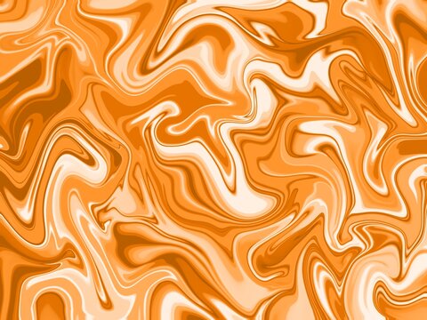Vibrant Orange Marble Liquid Texture Abstract Background