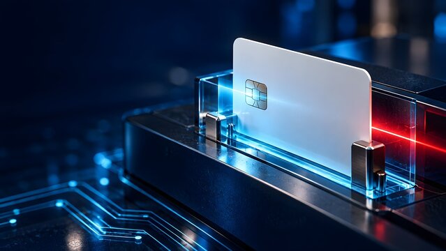 Smart chip credit card in secure digital transaction reader