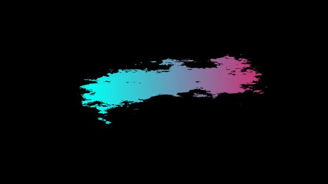 Paint Brush Stroke lower third Overlay with Transparent Background