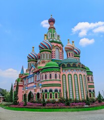 Colorful Saint Basil Cathedral Replica With Onion Domes In Indonesia Theme Park © Muclis