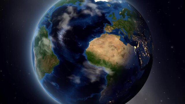Earth Zoom In to Kislovodsk Russia Satellite Pin Animation