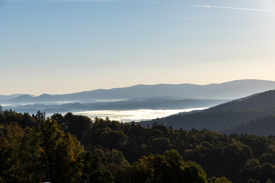 Karkonosze, Giant Mountains, a mountain range located in Poland and the Czech Republic. Mountain landscape.