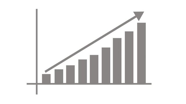 Growing Revenue Bar Chart Animation for Business Analytics Dashboard