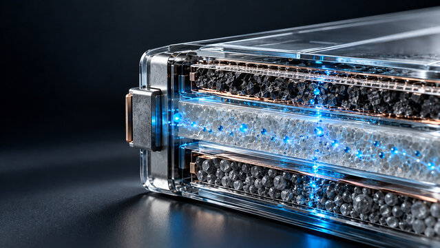 Transparent Solid State Battery Internal Architecture
