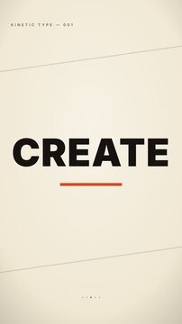 Kinetic Typography Loop, Bold Motivational Words Text Animation, Seamless Loop Vertical