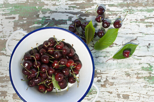 Colander of cherries