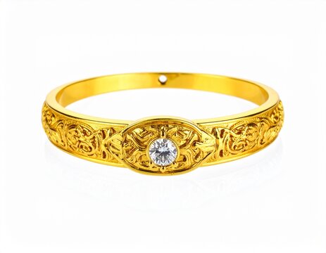 gold bracelets and charms gold jewelry stacked bracelets isolated on a white background
