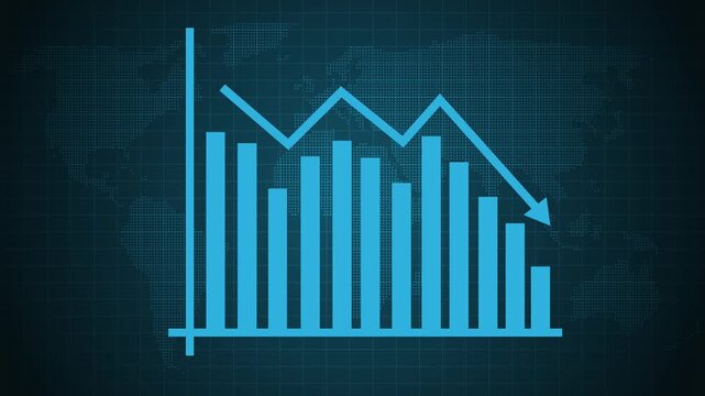 Financial Growth Trend Animation with Positive Revenue Indicators