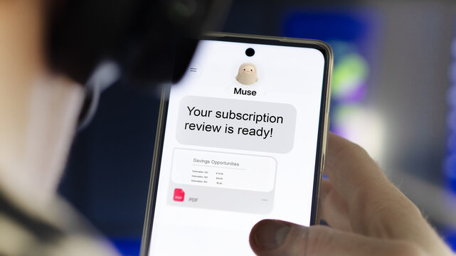 October 1st 2026, Muse Meta application used by a consumer on a phone.