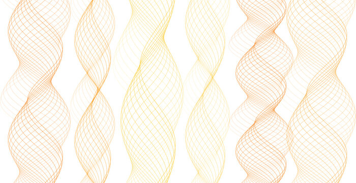Abstract wavy line pattern isolated on transparent background for modern graphic design and creative projects