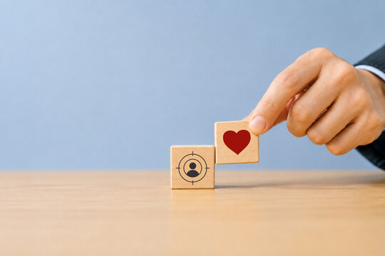 Personalization in CRM, marketing concept. Personalized marketing for increasing customer loyalty, engagement and satisfaction. Build strong relationships and create a competitive advantage.