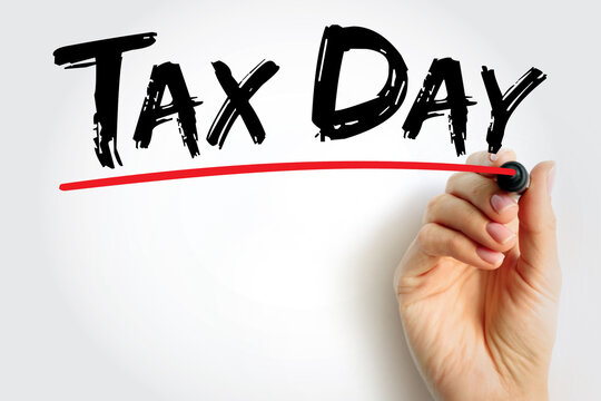 Tax Day text quote, concept background