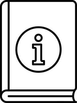 Information book icon for manual or guide