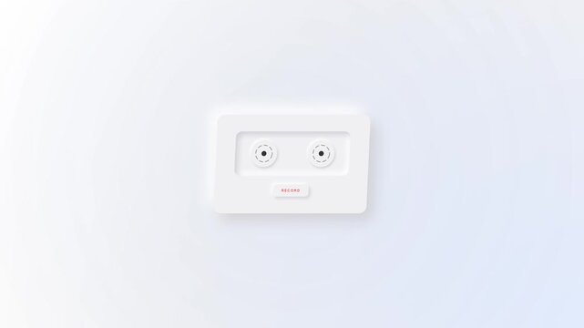 Retro Audio Cassette Tape Recording Animation